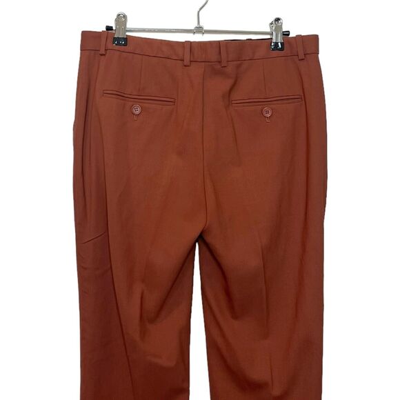 Theory Hartsdale Contour Wool Trousers Rust Women’s Size 4 Cropped Career - Picture 5 of 12
